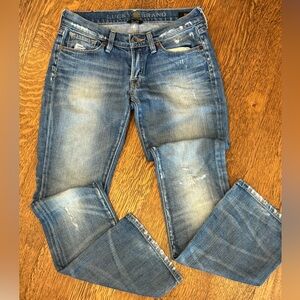 Vintage Y2K Lucky Brand Jeans 2/26 —Authentic Zoe Boot Low Rise Distressed Denim